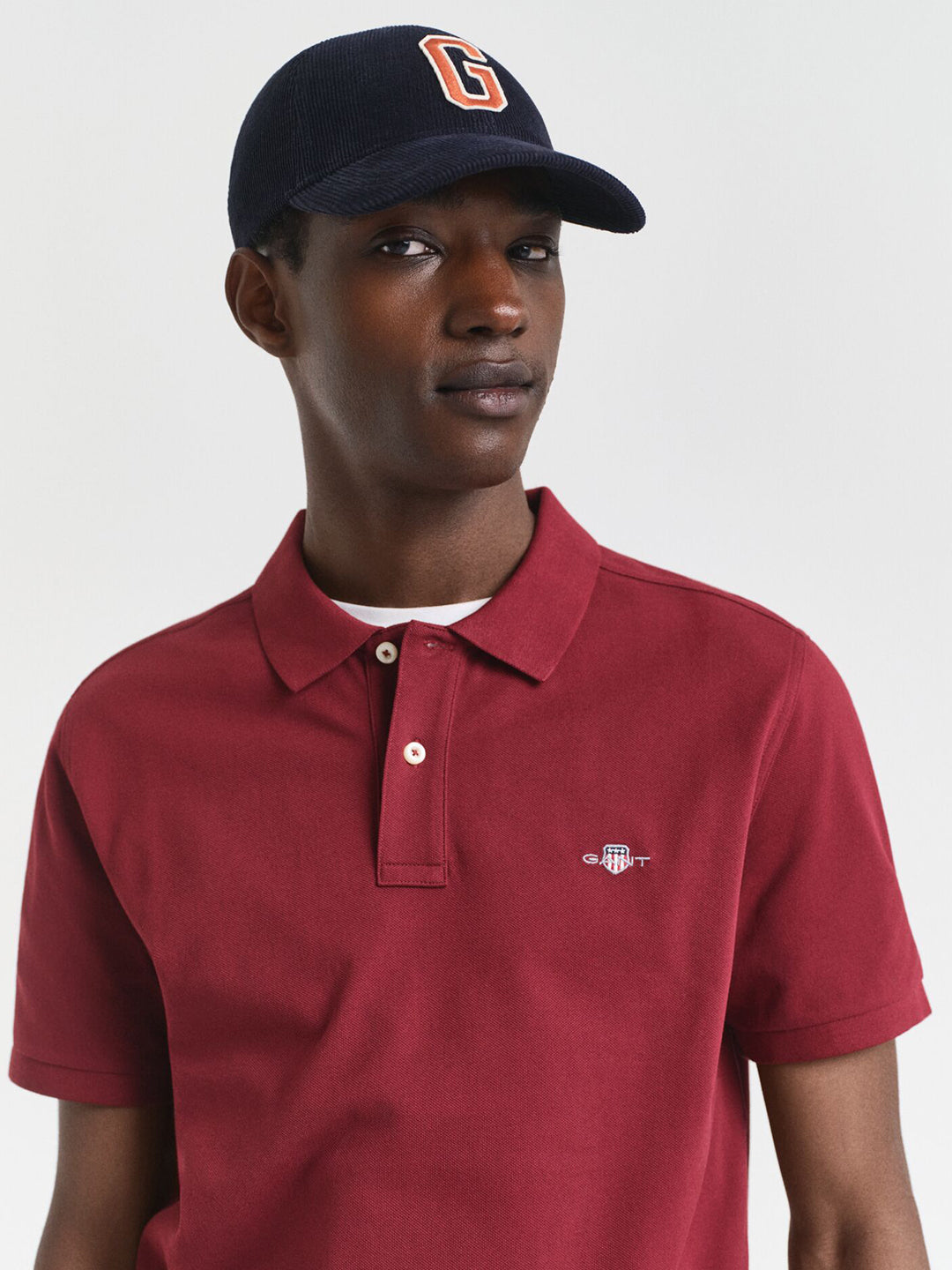 Gant Men Red Solid Polo Tshirt