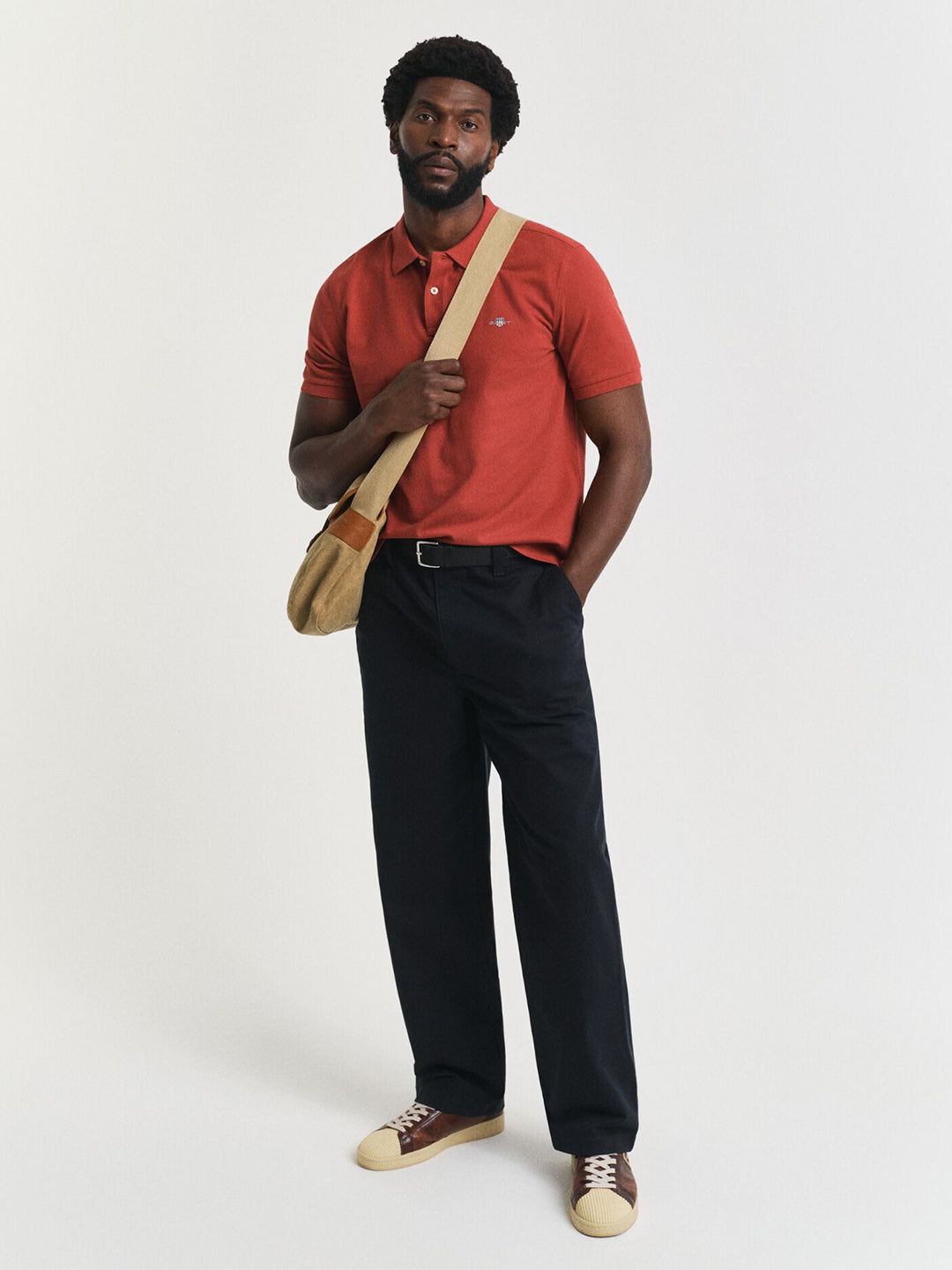 Gant Men Red Solid Polo Tshirt