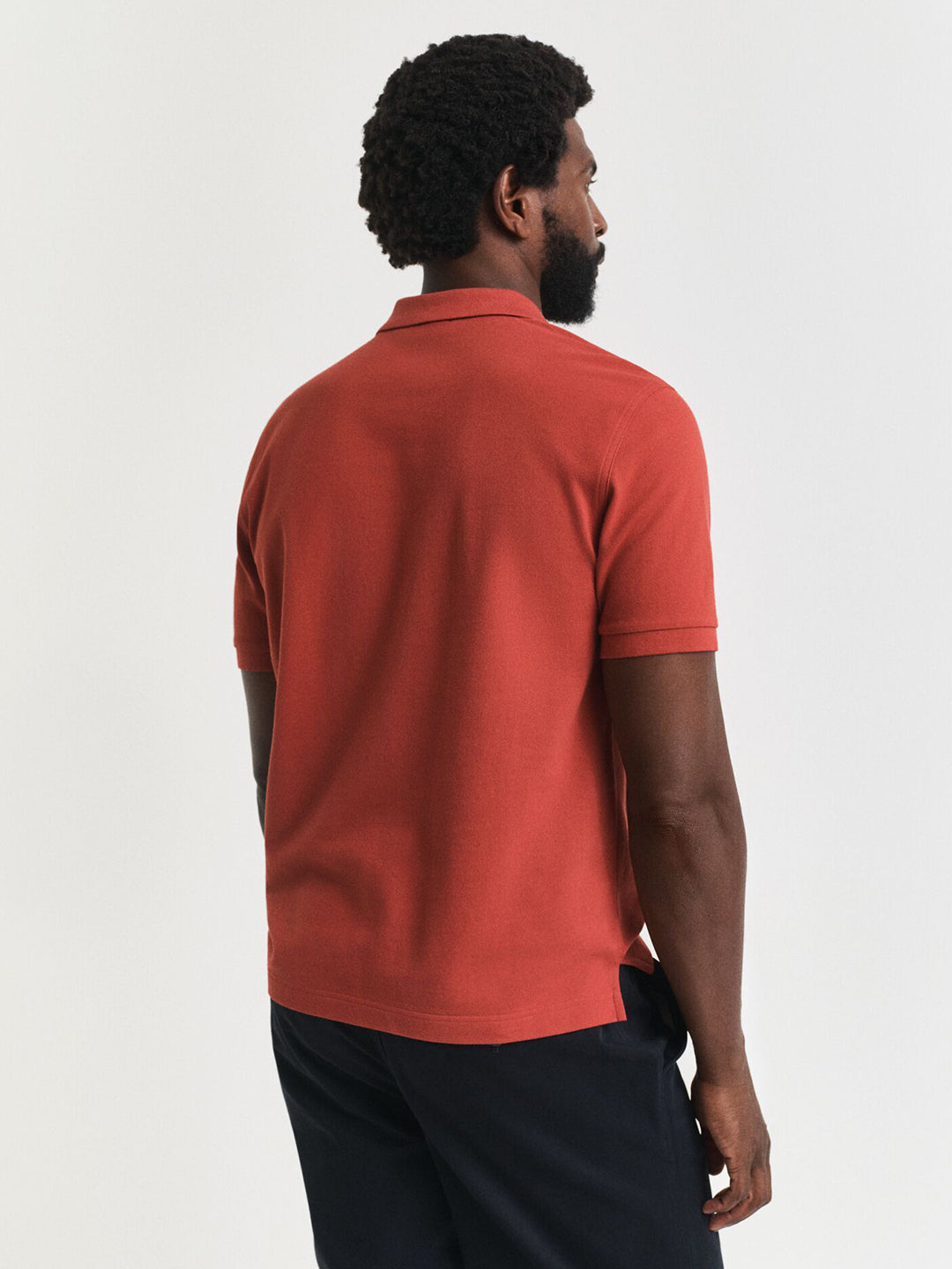 Gant Men Red Solid Polo Tshirt