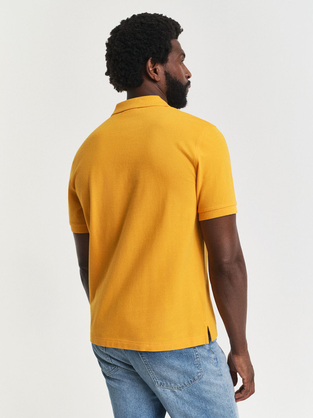 Gant Men Yollow Solid Polo Tshirt