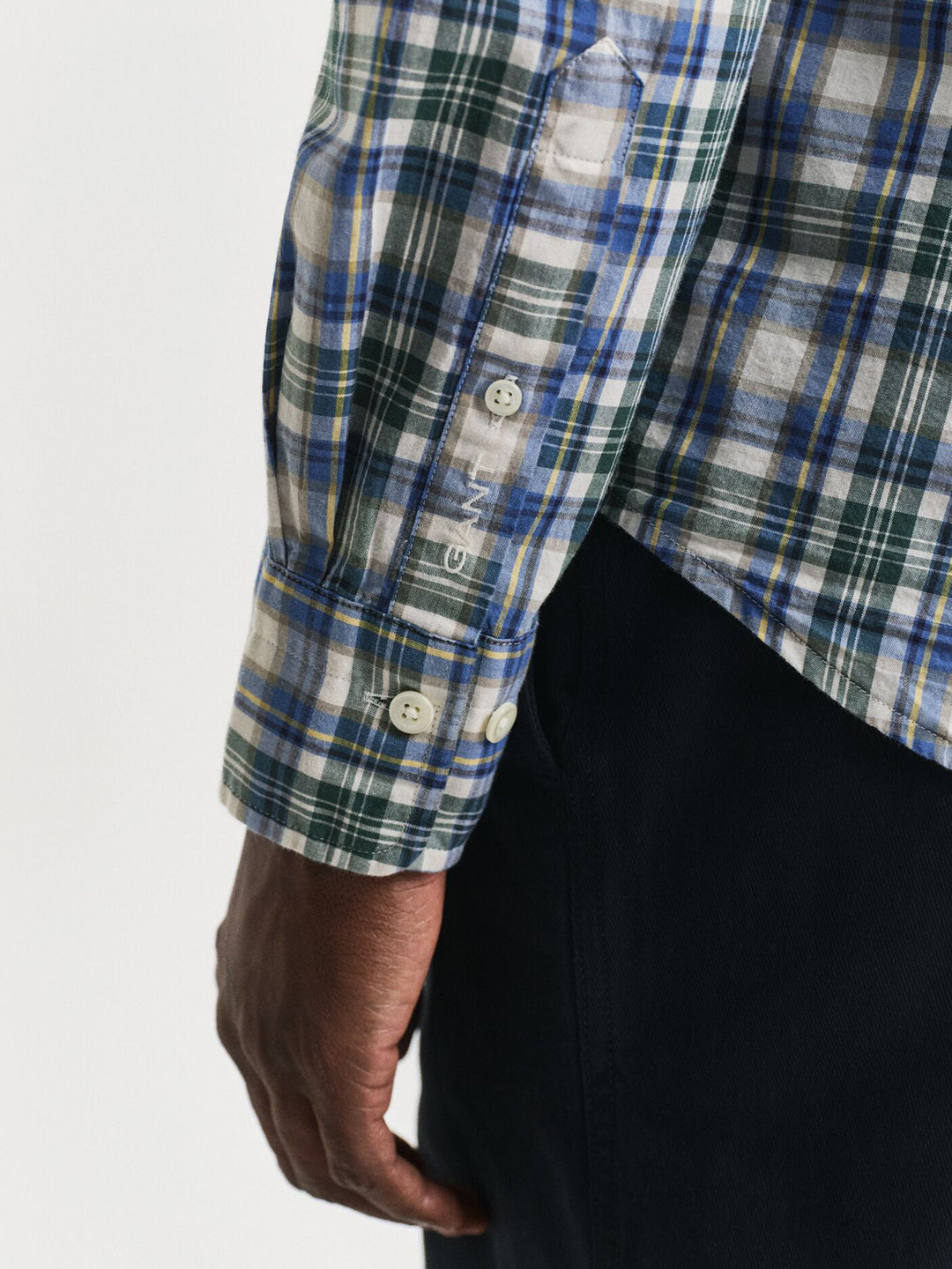 Gant Men Green Checks Collar Shirt