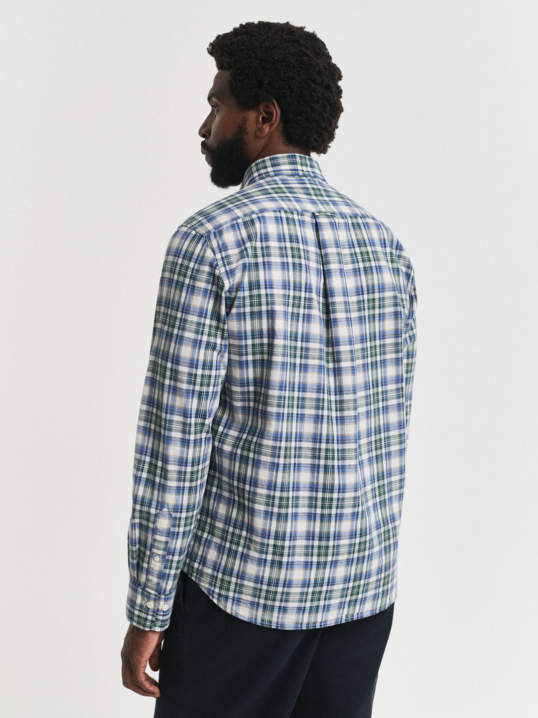 Gant Men Green Checks Collar Shirt
