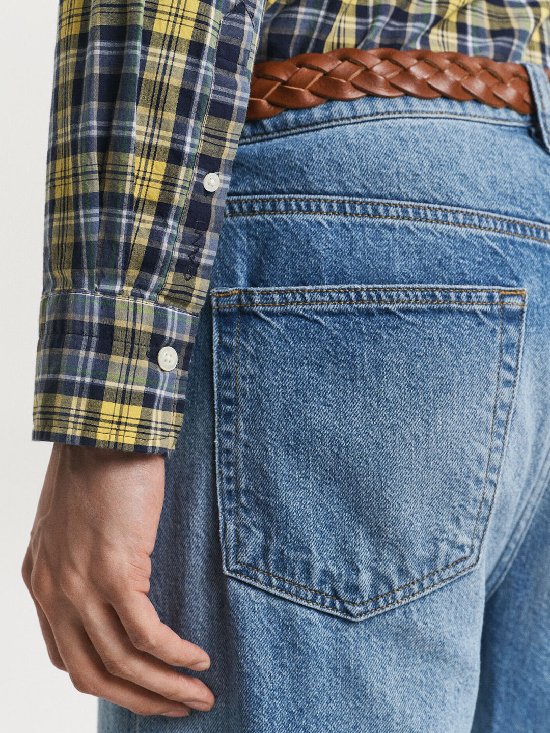 Gant Men Green Checks Collar Shirt