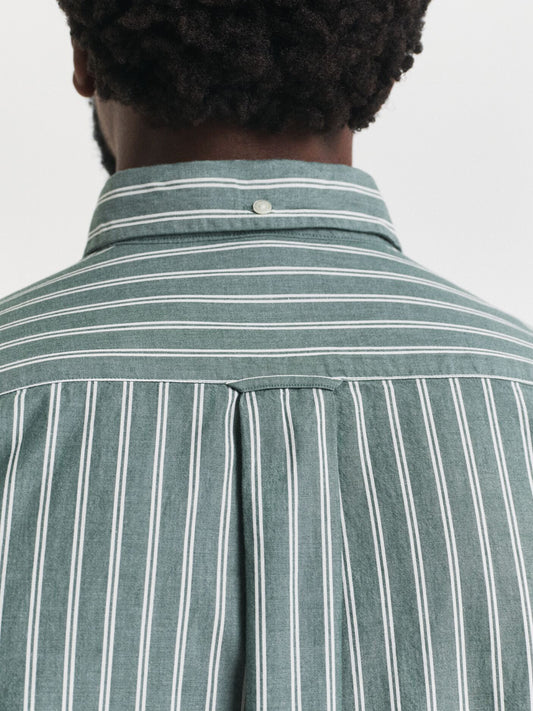 Gant Men Cream Striped Collar Shirt