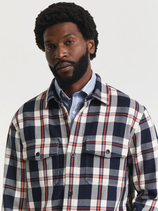 Gant Men Green Checks Collar Shirt