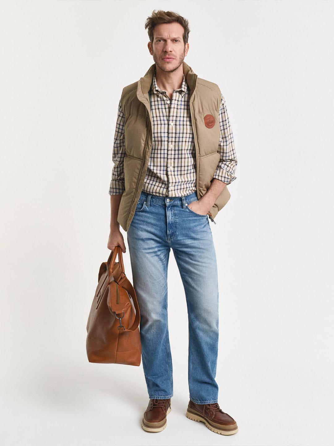 Gant Men Putty Checks Collar Shirt