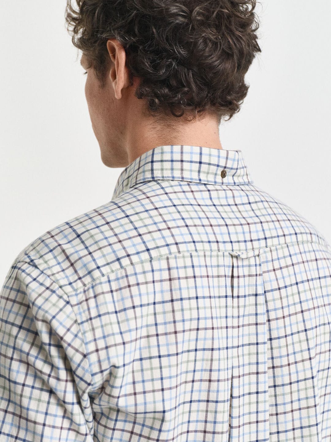 Gant Men Blue Checks Collar Shirt
