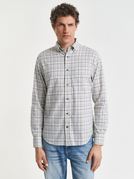 Gant Men Blue Checks Collar Shirt