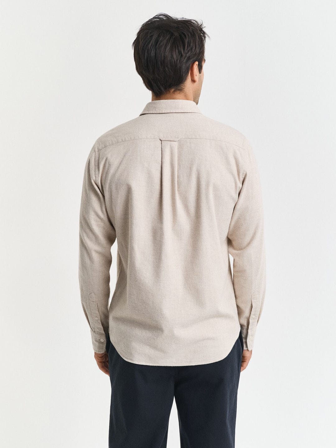 Gant Men Beige Solid Collar Shirt