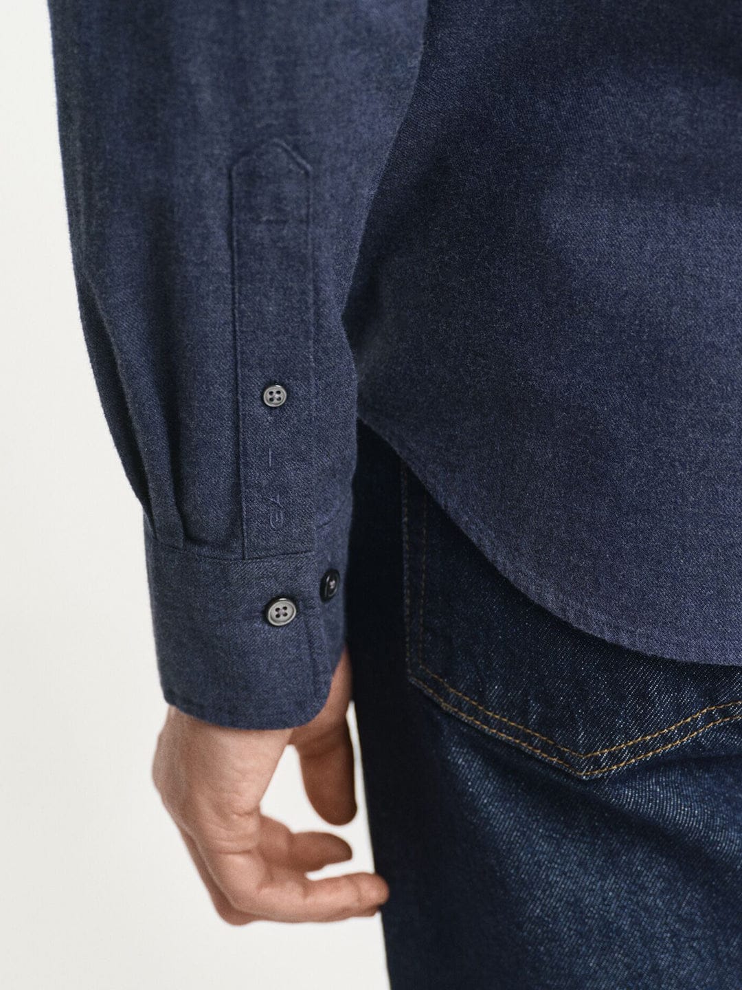 Gant Men Blue Solid Collar Shirt