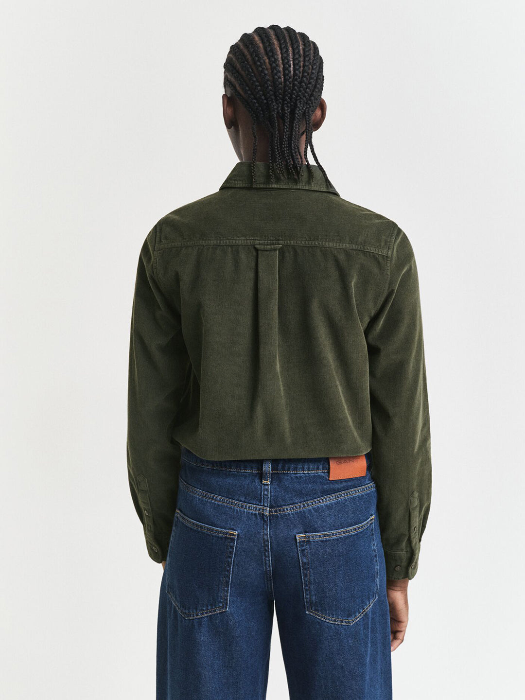 Gant Women Green Solid Collar Shirt