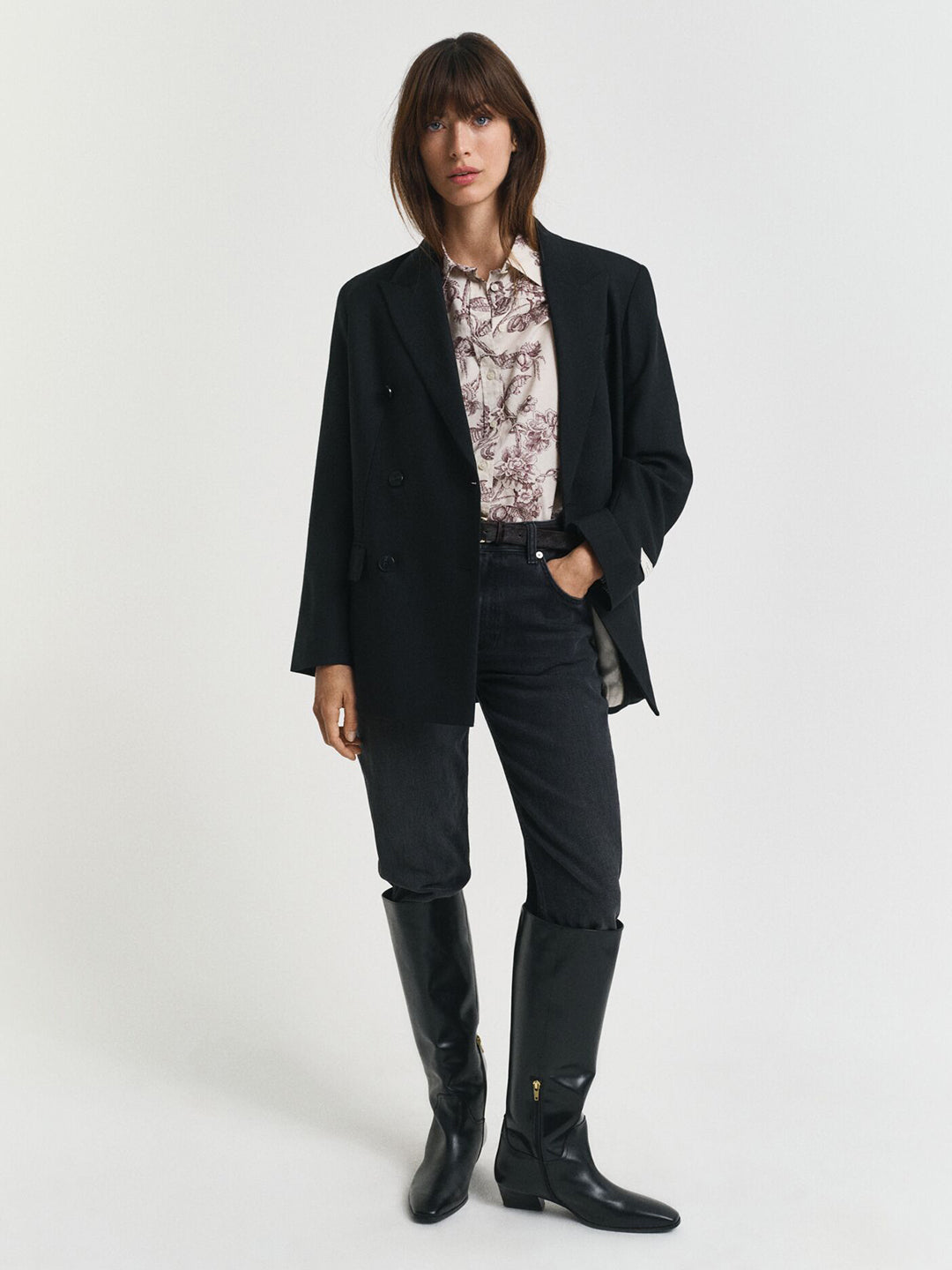 Gant Women Red Printed Collar Shirt