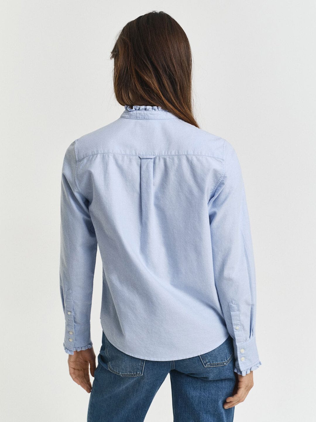 Gant Women Blue Solid Collar Shirt