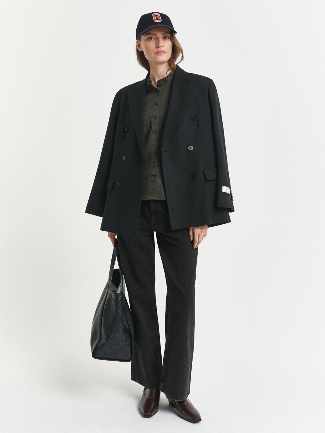 Gant Women Green Solid Collar Shirt