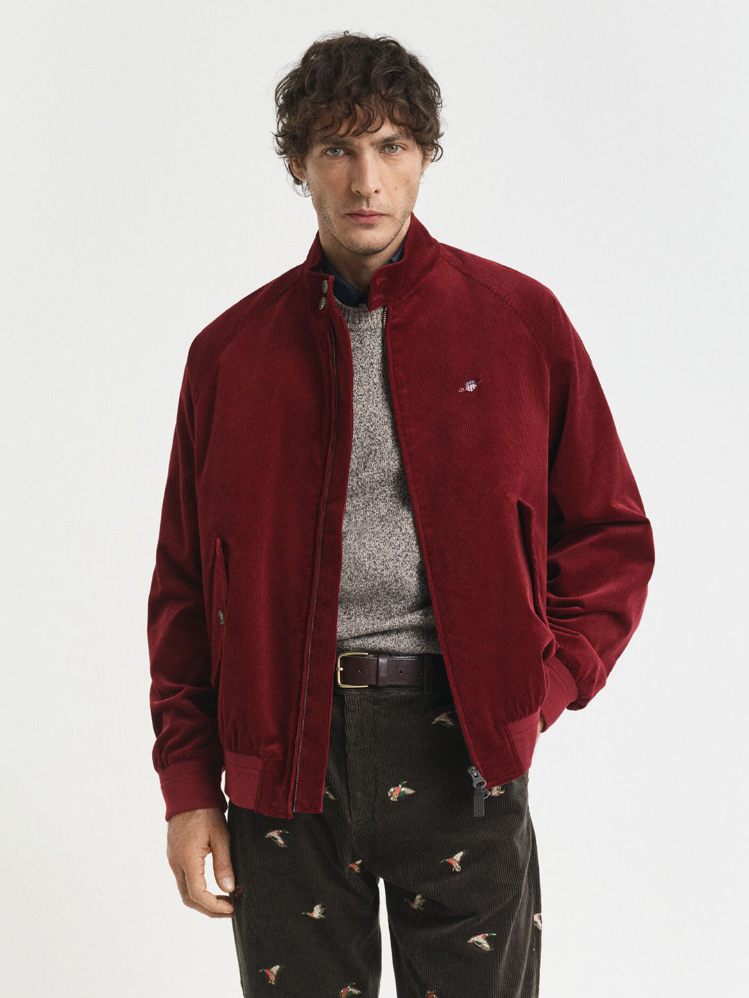 Gant Men Red Solid Collar Jacket