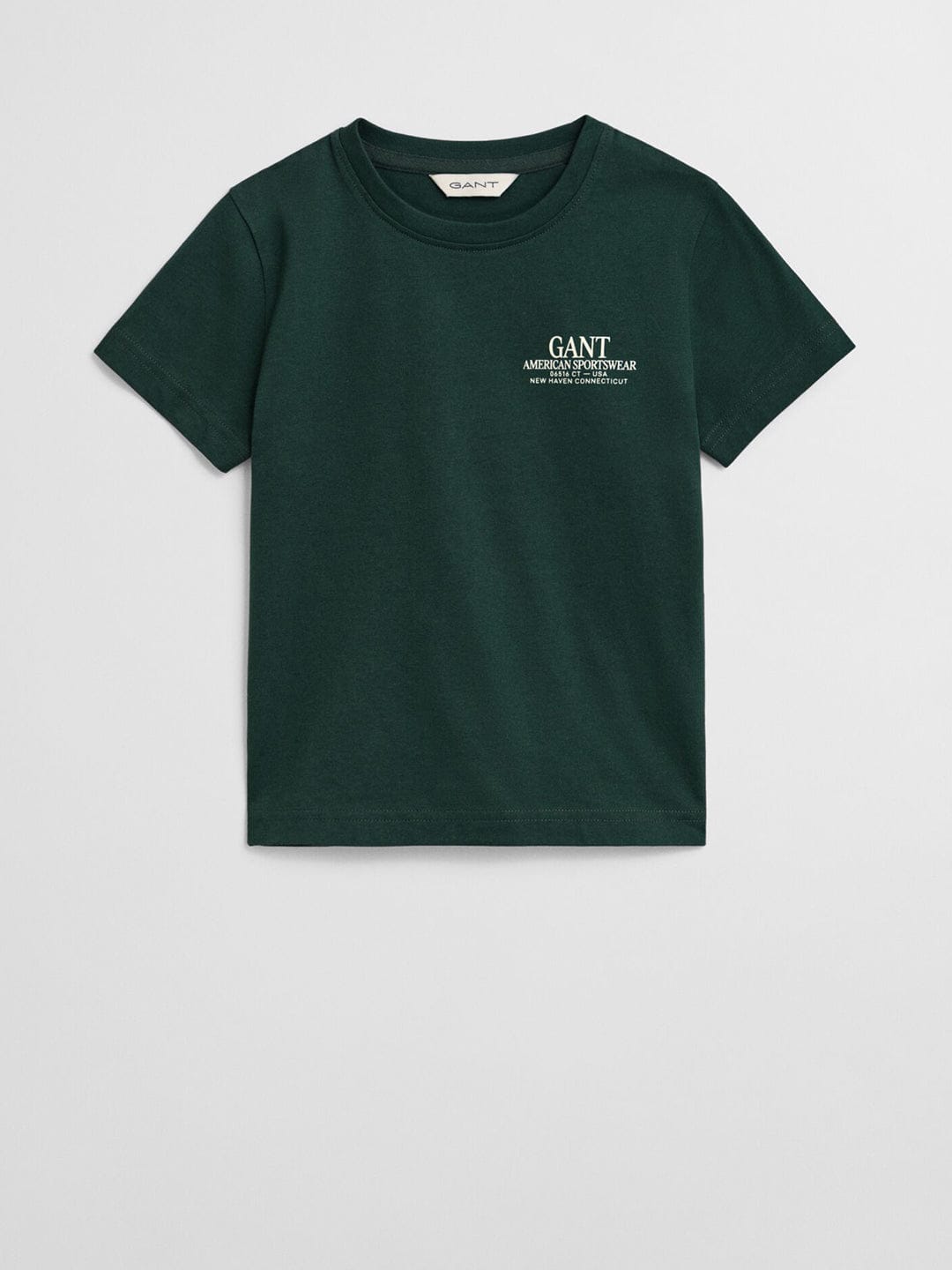 Gant Boys Green Graphic Round Neck Tshirt