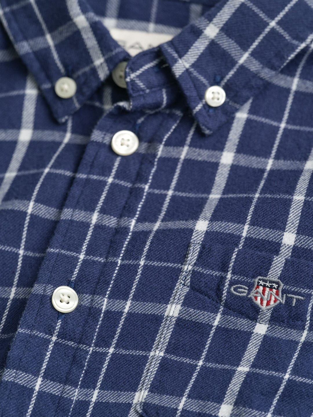 Gant Boys Blue Checks Collar Shirt
