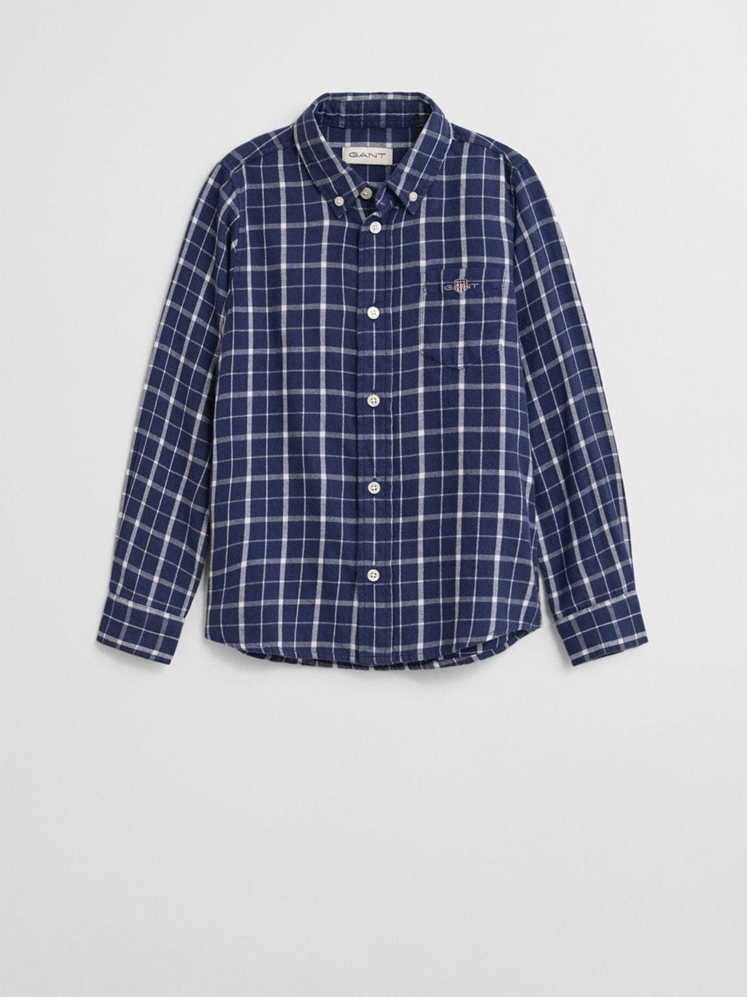 Gant Boys Blue Checks Collar Shirt
