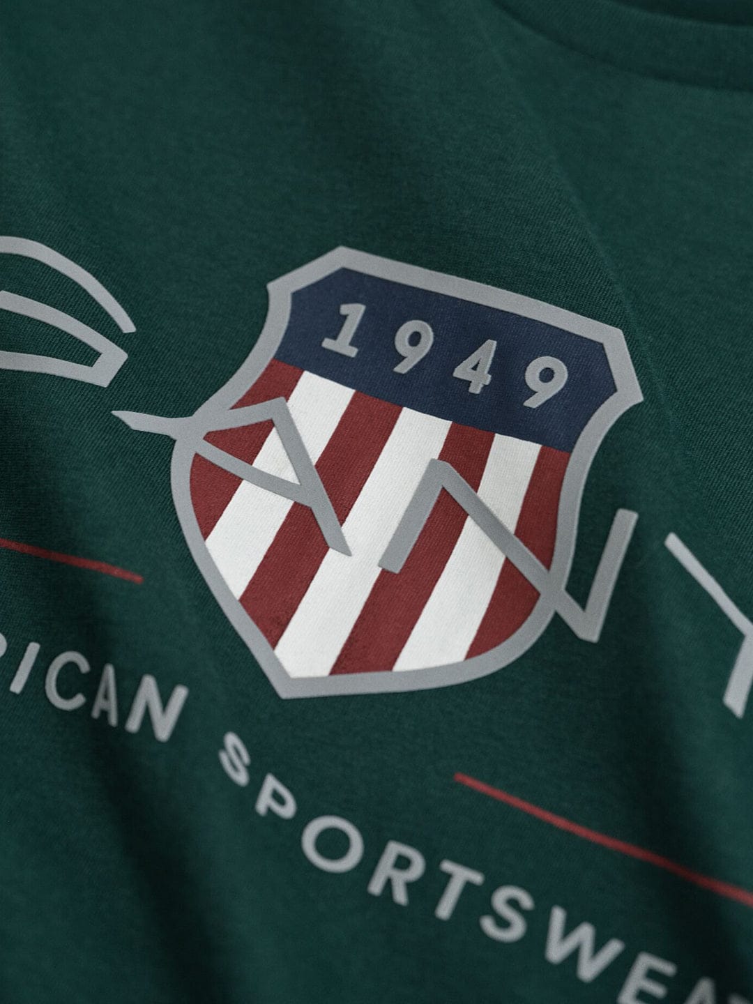 Gant Kids Green Placed Graphic Round Neck Tshirt