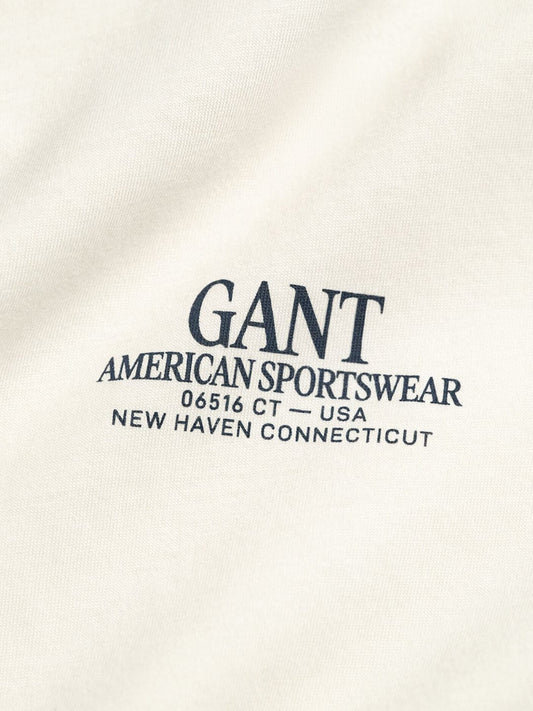 Gant Boys Cream Graphic Round Neck Tshirt
