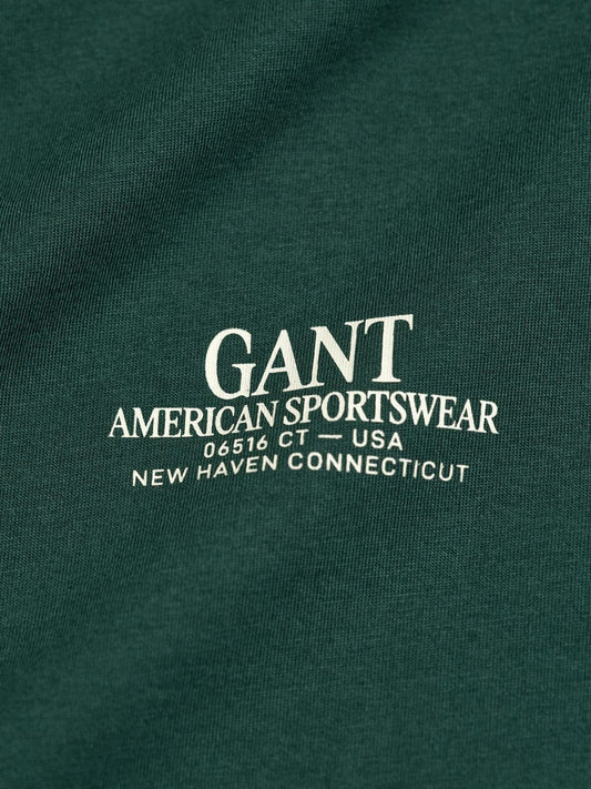 Gant Boys Green Graphic Round Neck Tshirt