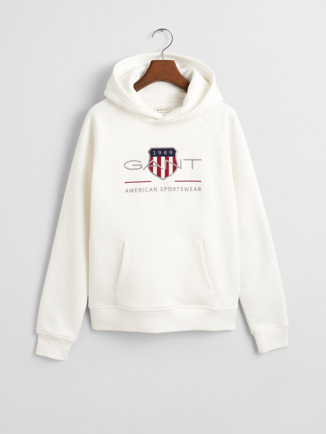 Gant Boys Cream Graphic Hooded Sweatshirt