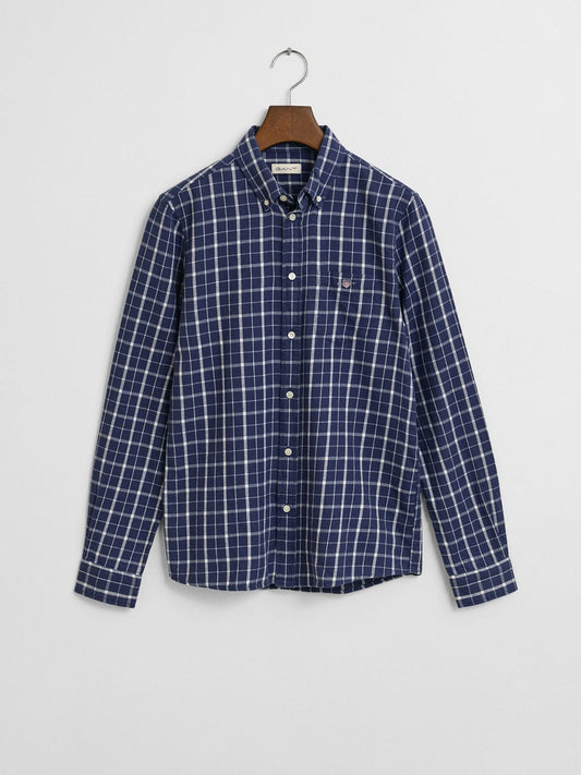 Gant Boys Blue Checks Collar Shirt