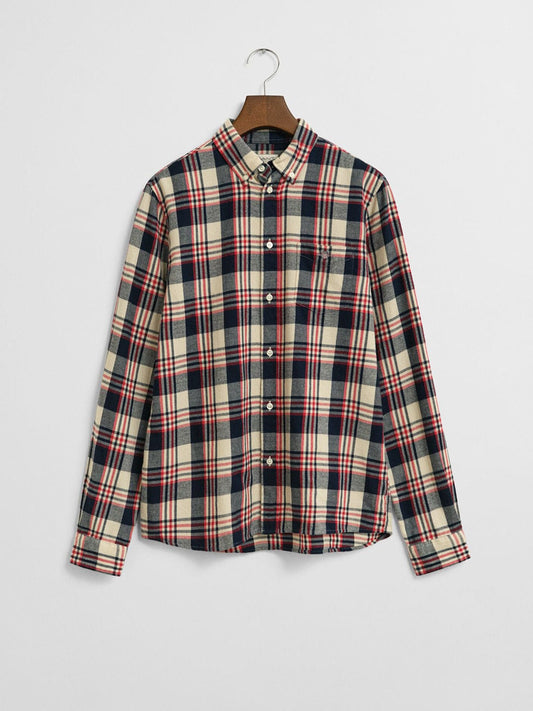 Gant Boys Red Checks Collar Shirt