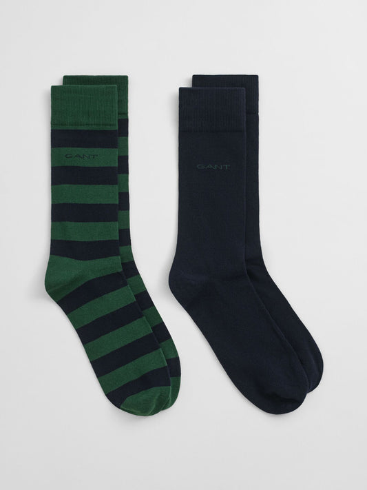 Gant Men Green Barstripe Socks