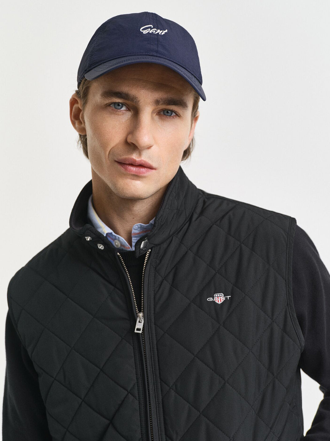 Gant Men Black Solid Collar Jacket