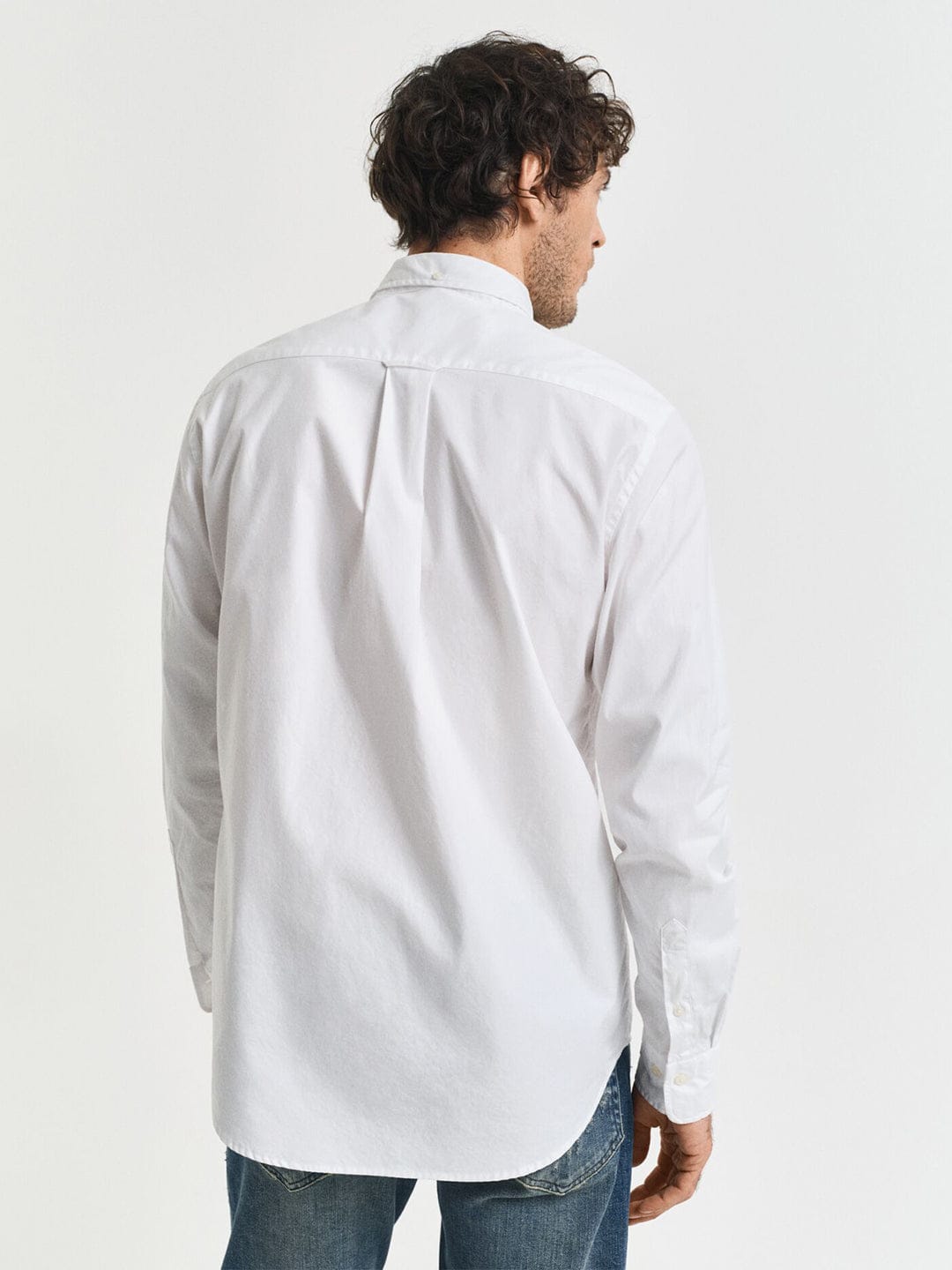 Gant Men White Solid Collar Shirt