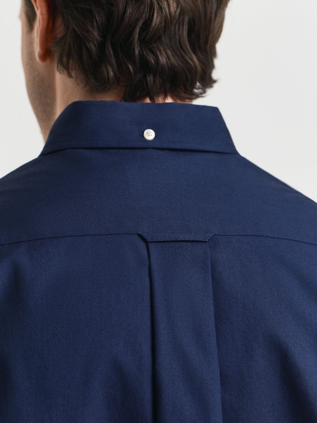 Gant Men Blue Solid Collar Shirt