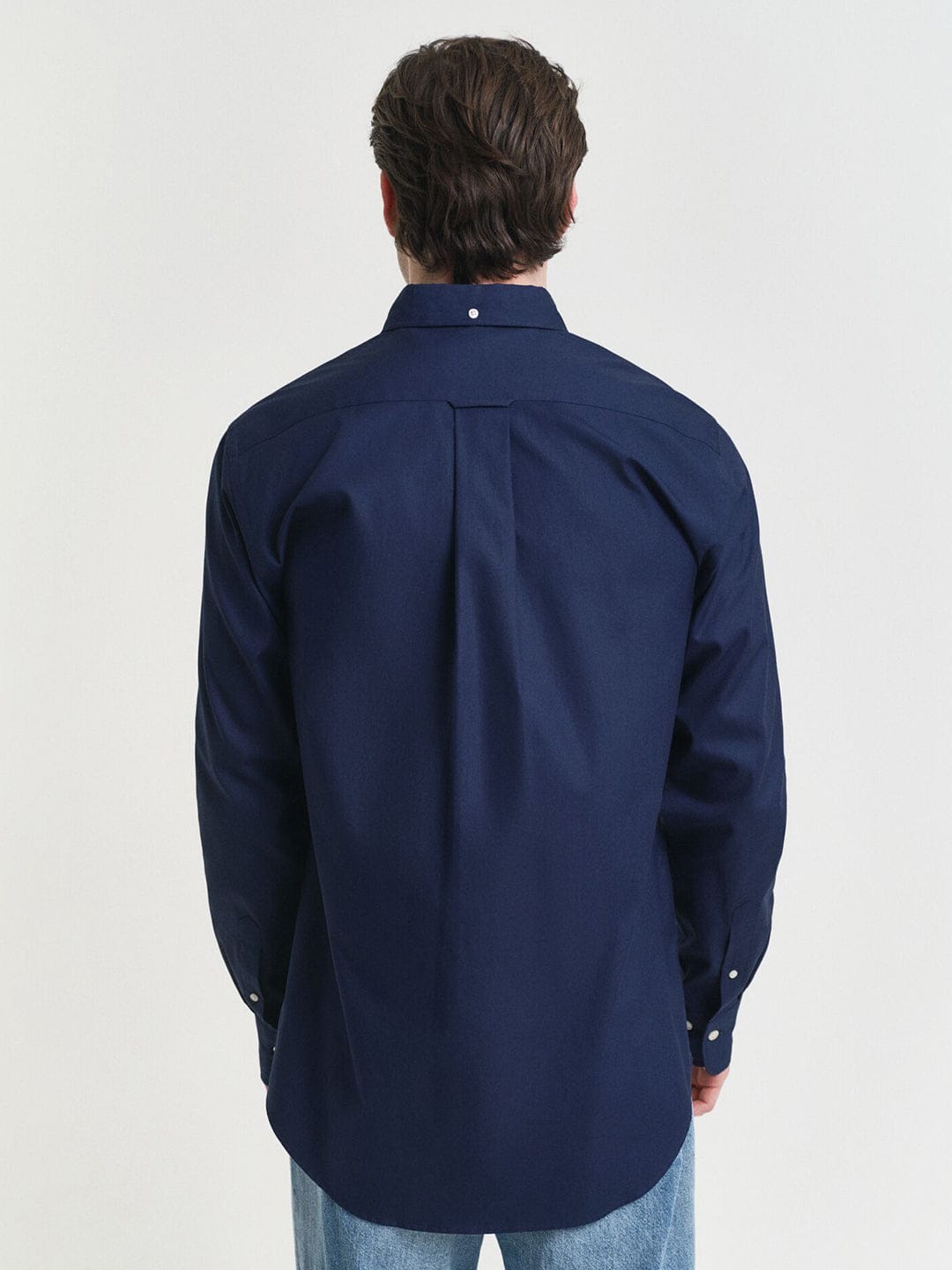 Gant Men Blue Solid Collar Shirt