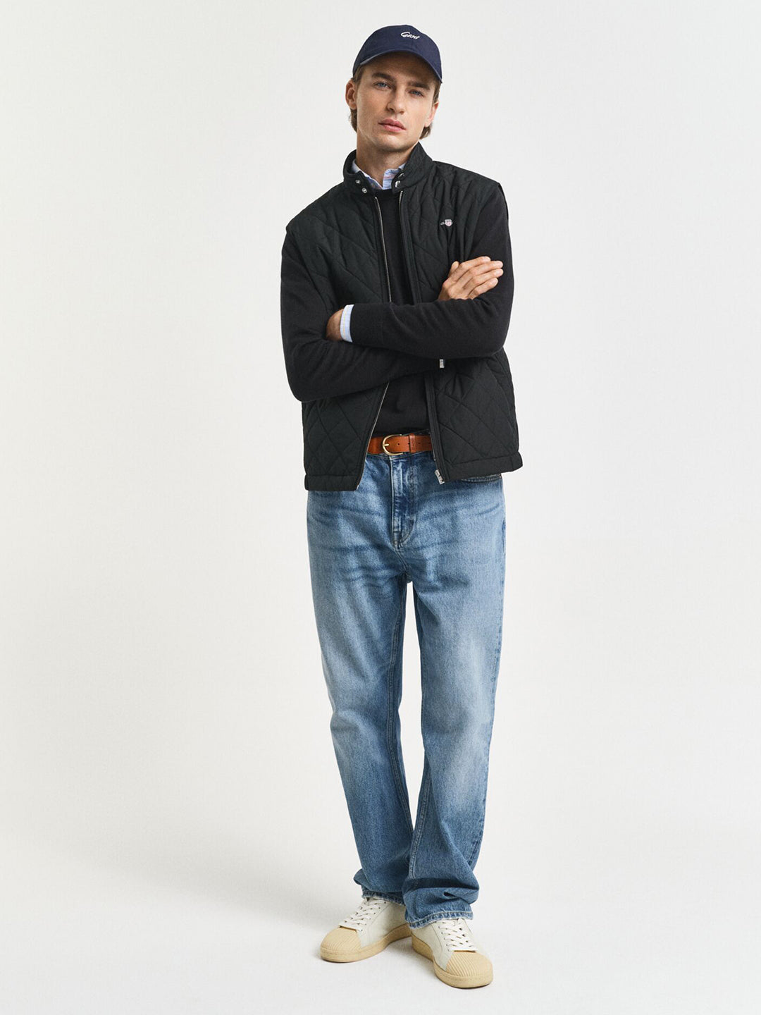 Gant Men Black Solid Collar Jacket