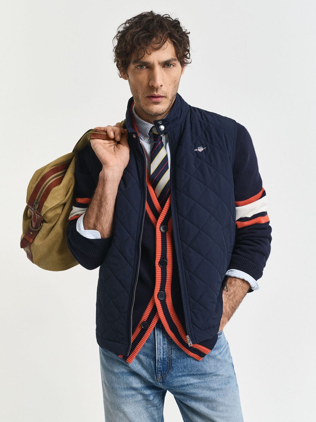 Gant Men Blue Solid Collar Jacket