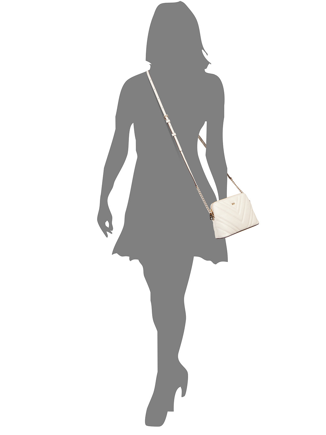 DKNY Women Grey Solid Crossbody Bag