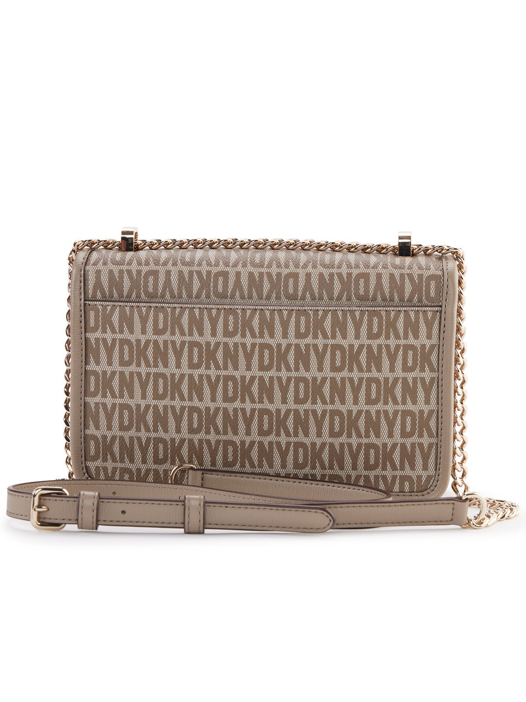 DKNY Women Beige Printed Crossbody Bag