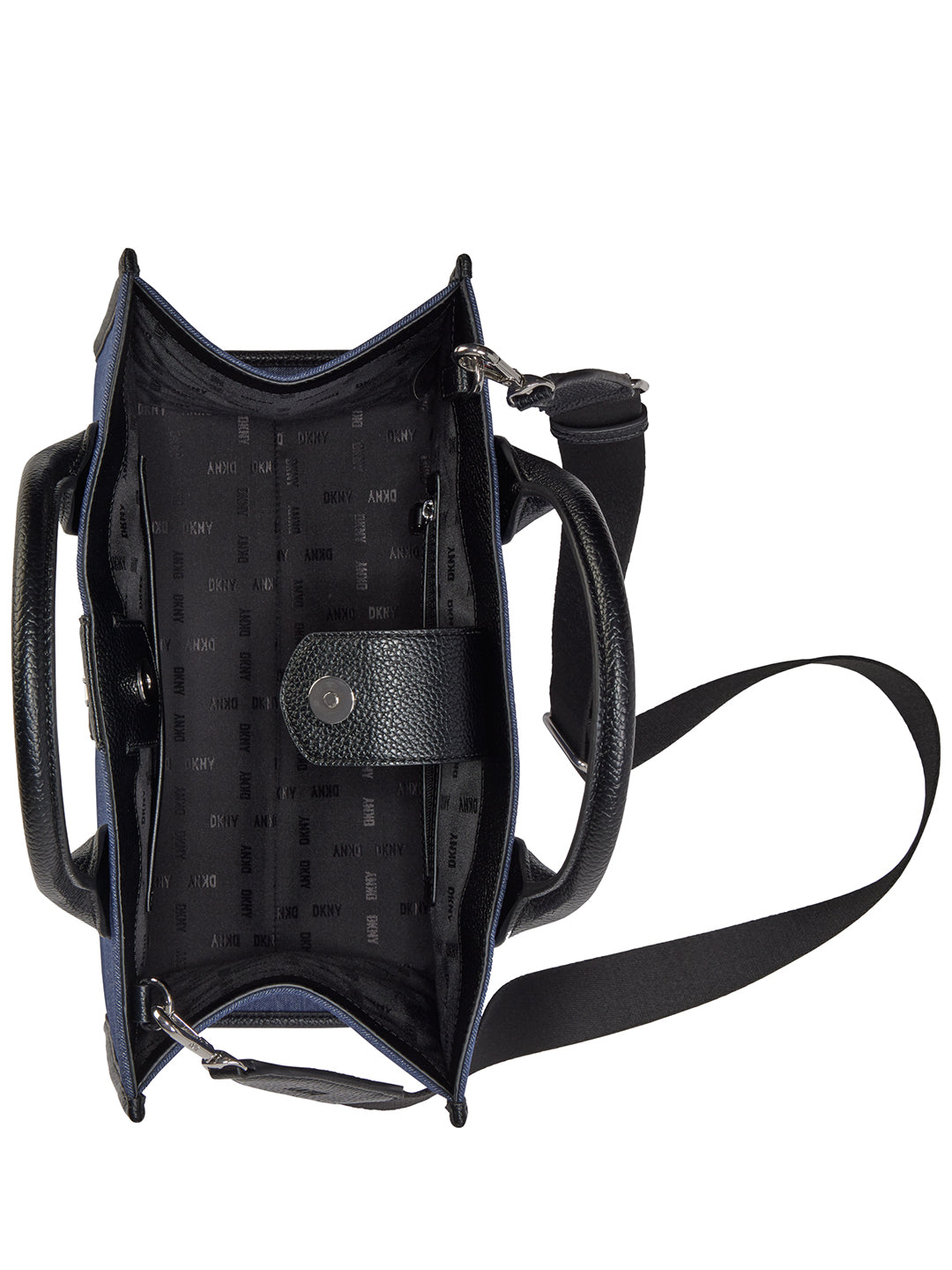 DKNY Women Blue Printed Handbag