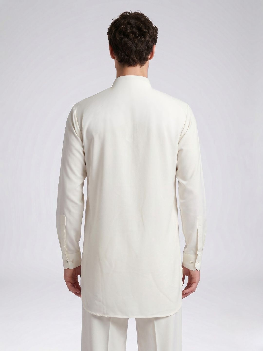 Amit Arora Men Cream Embroidered Slim Fit Kurta Pajama Set