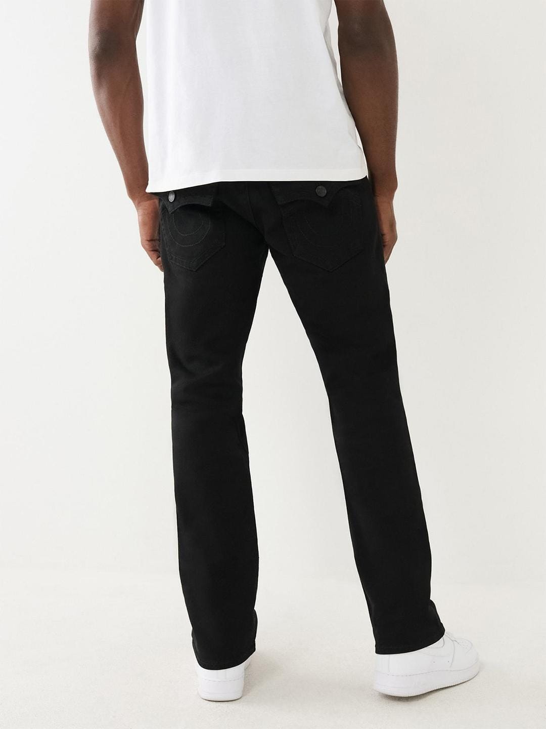 Shop True Religion Men Black Straight Fit Solid Sn Ricky Jeans