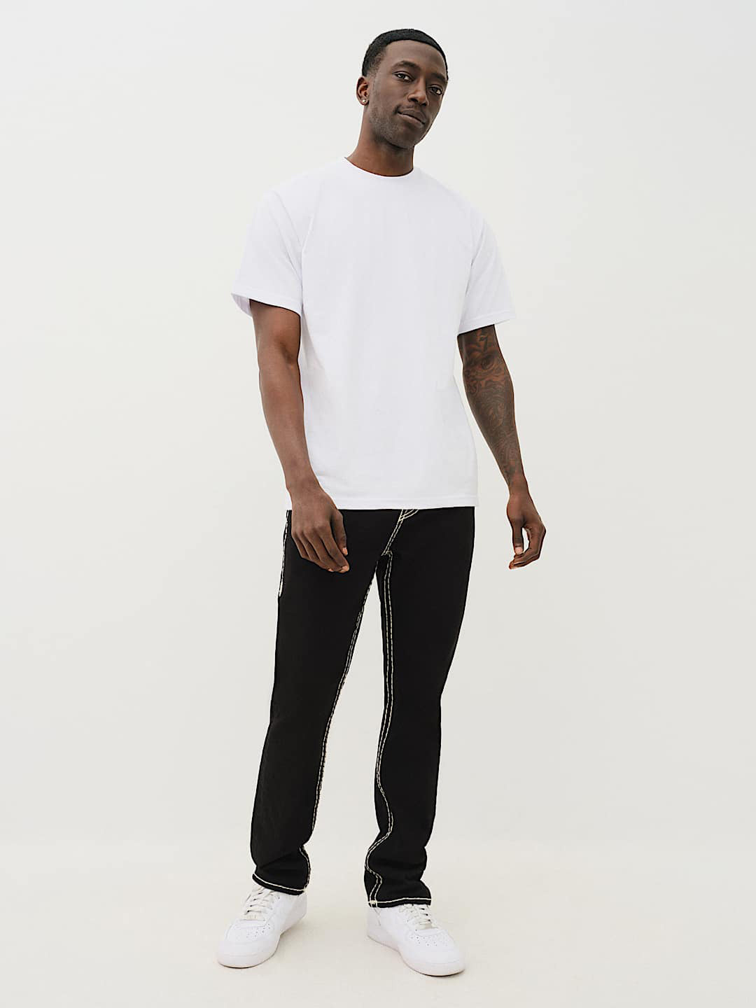 True Religion Black Stretchable Ricky Super T Men Jeans