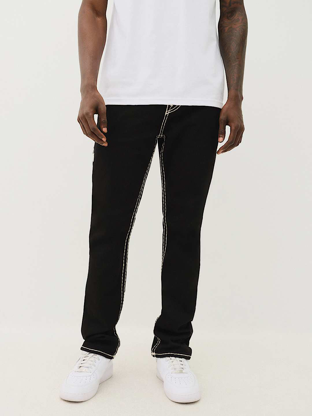 True Religion Black Stretchable Ricky Super T Men Jeans