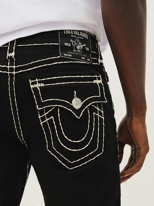 True Religion Black Stretchable Ricky Super T Men Jeans