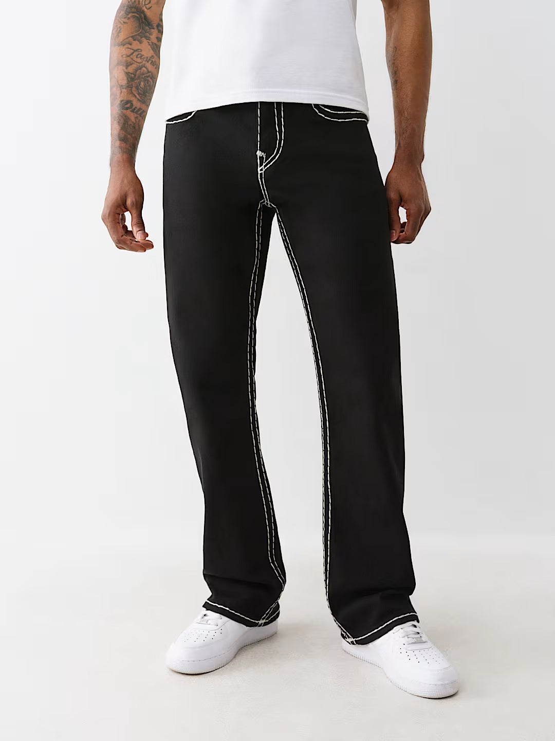 Shop True Religion Men Black Solid Bootcut Fit Super T Billy Jeans
