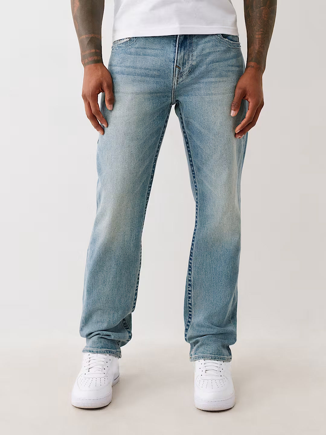 TRUE RELIGION Men Light Blue Geno SN Slim Fit Jeans