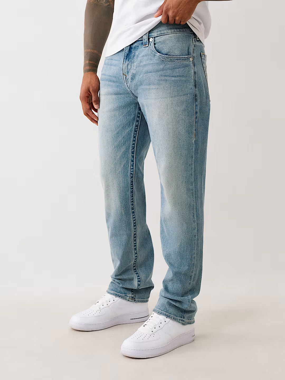 TRUE RELIGION Men Light Blue Geno SN Slim Fit Jeans