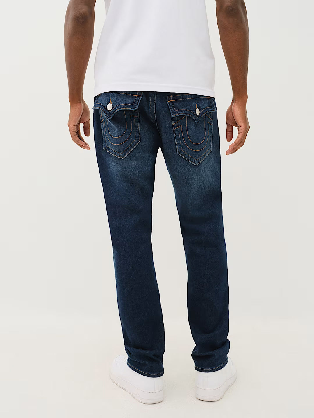 True Religion Men Navy Blue Solid Slim Fit SN Geno Jeans