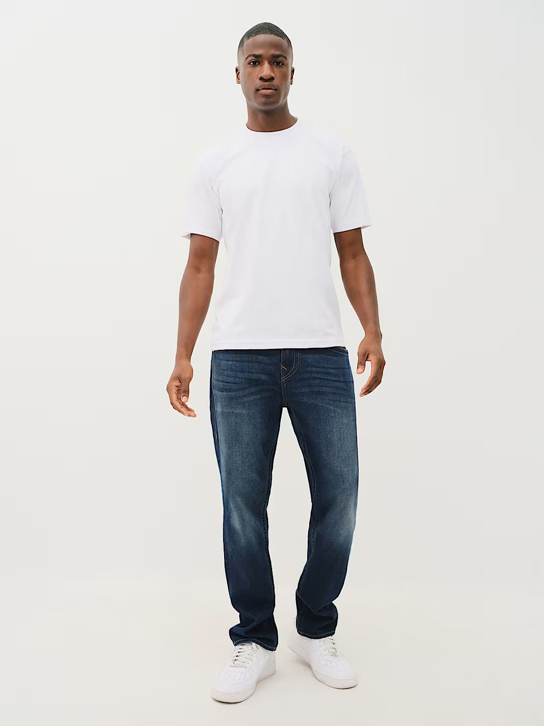 True Religion Men Navy Blue Solid Slim Fit SN Geno Jeans