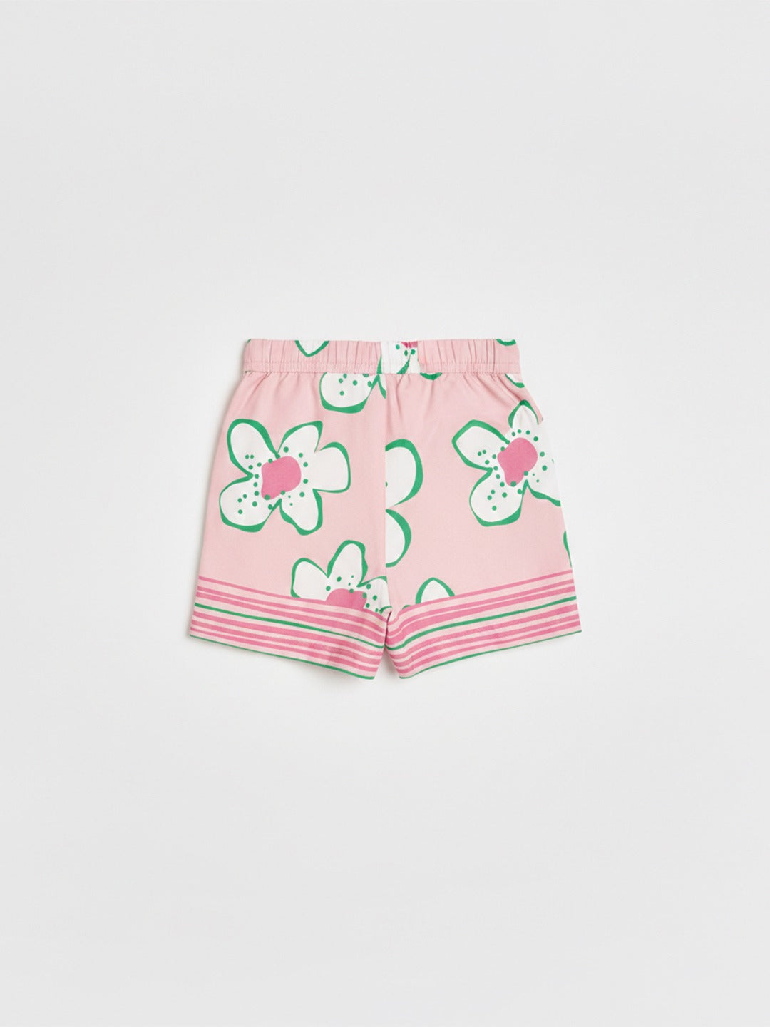 Blue Giraffe Girls Pink Printed Short