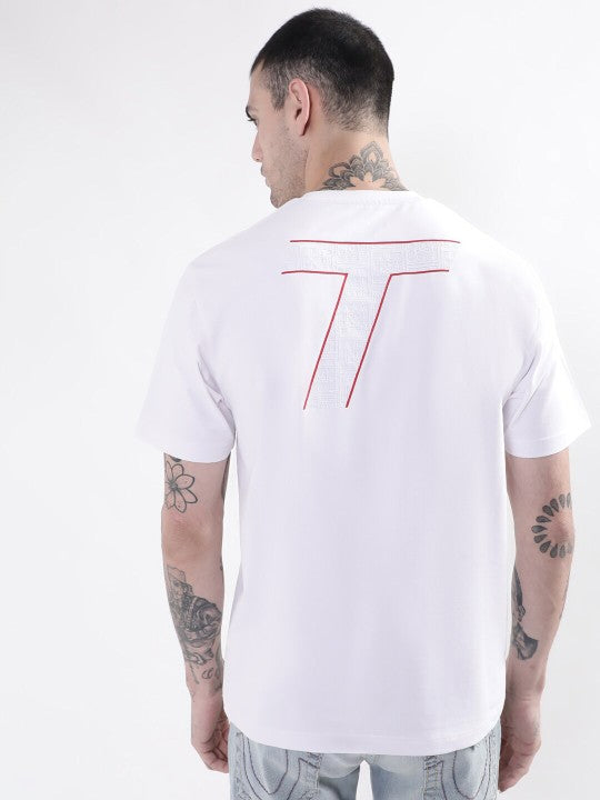True Religion White Graphic Logo Regular Fit T-Shirt